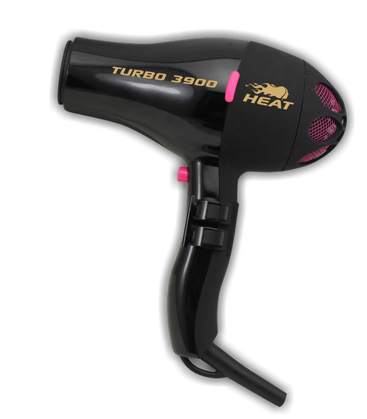Heat Turbo 3900 Hairdryer Limited Edition Black &amp; Pink