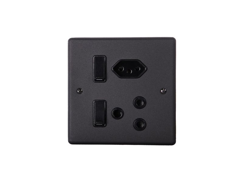 Black Monochrome Wall Socket