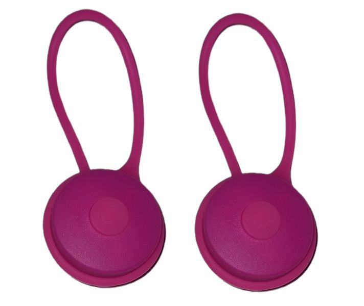 Silicone Rubber LED Bicycle Light Strobe Warning Wheel - Pink - Pack of 2