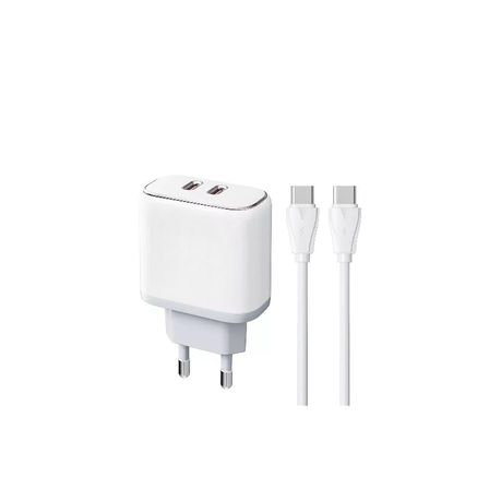 35W High Quality Super Fast Dual PD Charger With Type-C To Type-C Cable Image