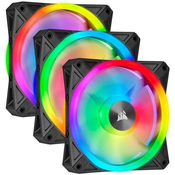 iCUE QL120 RGB 120mm PWM Triple Fan with Lighting Node CORE -