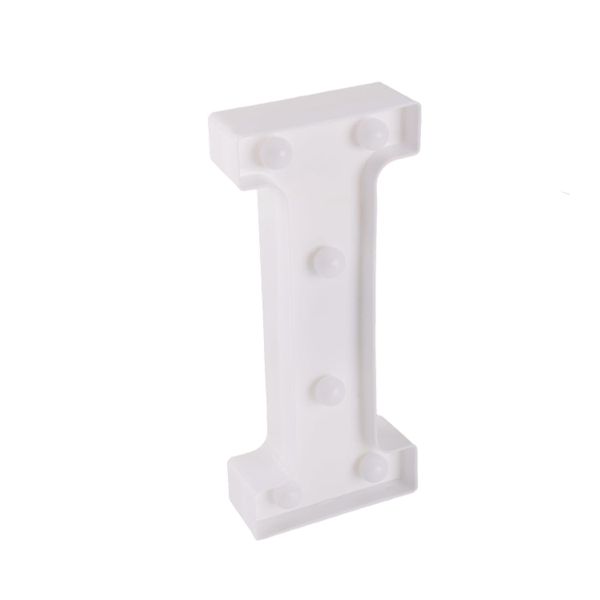 White Plastic Wall Mount 22 cm LED Letter I