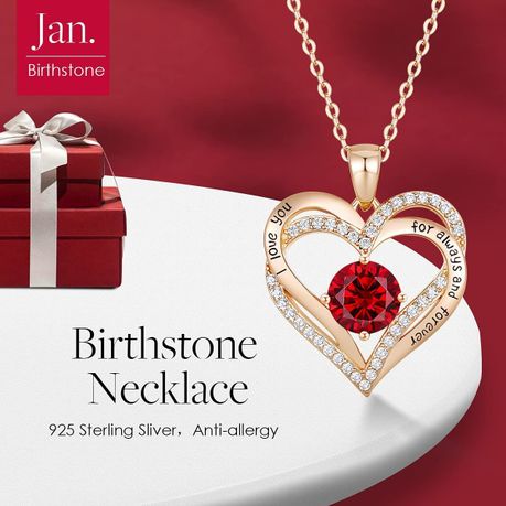 Brass 18k Rose Gold Interlocked Heart Necklace For Women – ZIVOM