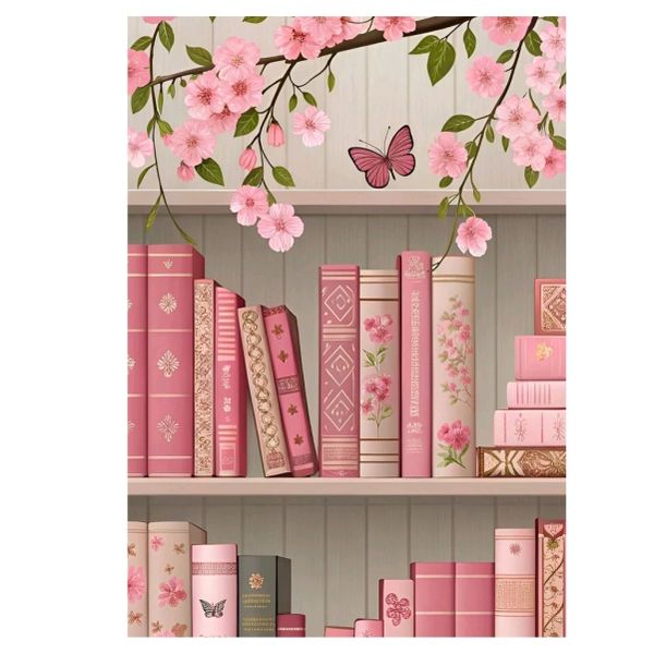 Pink Book Stack - A1 Poster