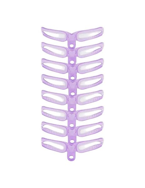 Stencil Kit For Eyebrow Shape With 8 Unique Styles - Purple