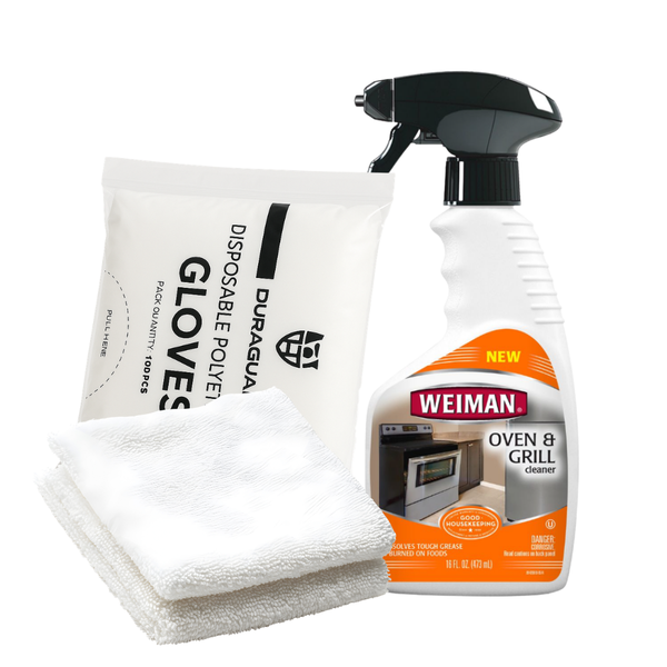 Weiman Oven &amp; Grill Cleaner With Microfiber Cloths &amp; Disposable Gloves