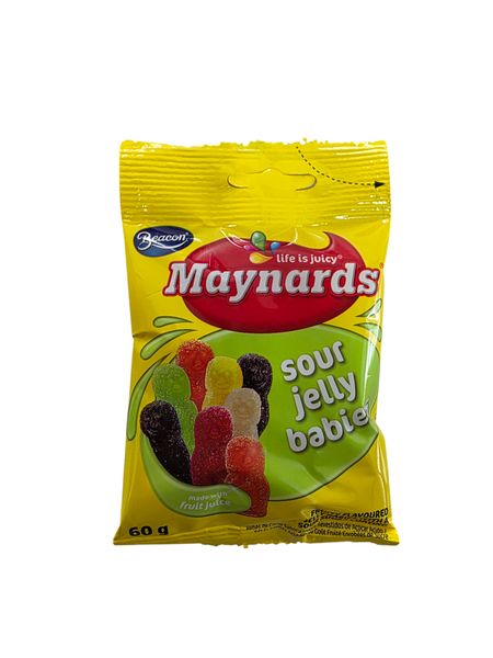 Beacon Maynards Sour Jelly Babies 60g Pack of 24 Units Sweets