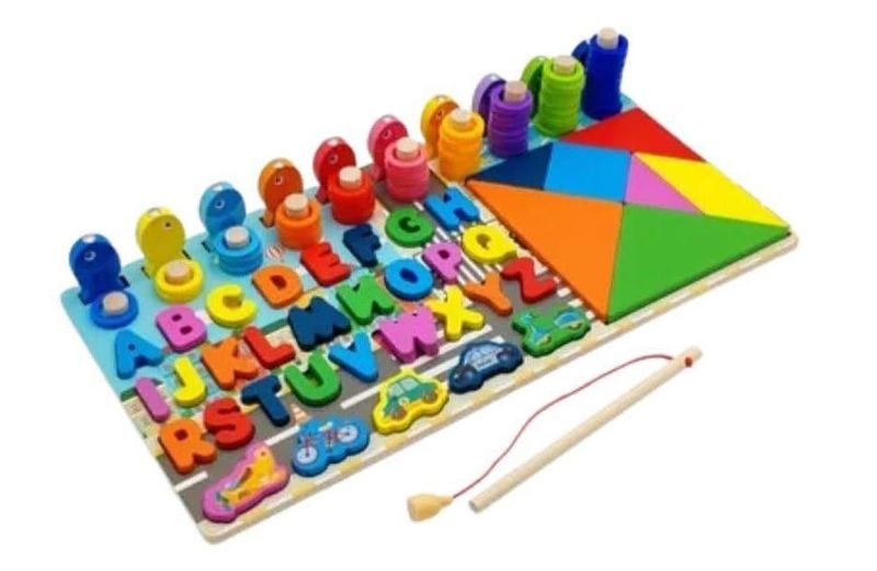 Wooden 8-in-1 Logarithmic Plate Toy