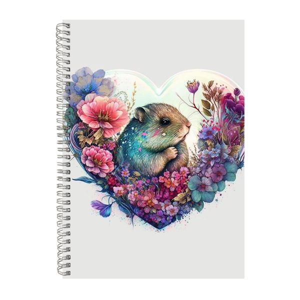Squirrel Watercolor Heart Notebook Animal Gift Idea Notepad Pad 118