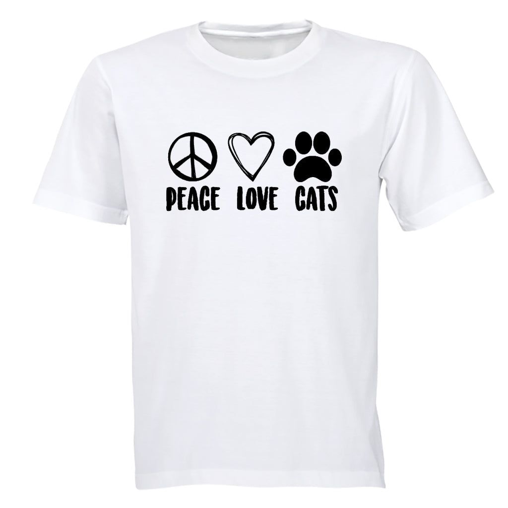 Peace. Love. Cats - Kids T-Shirt | Shop Today. Get it Tomorrow ...