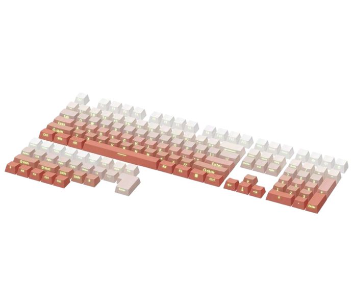 136 Double Shot Keycaps With Gradient RGB Backlighting - Purple/Black