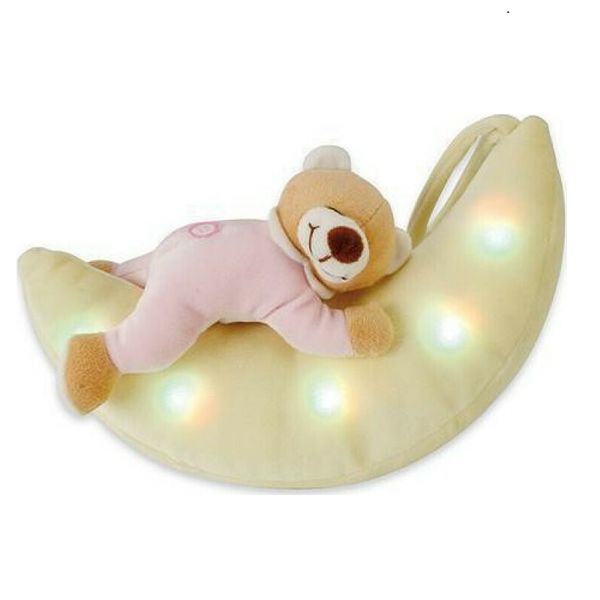 Ansman Pink Bear Soft Plush Toy Night Light with Lullaby Function
