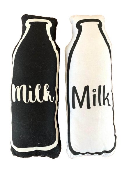 Milky Pillow - Plush Cushion - Black and White Combo