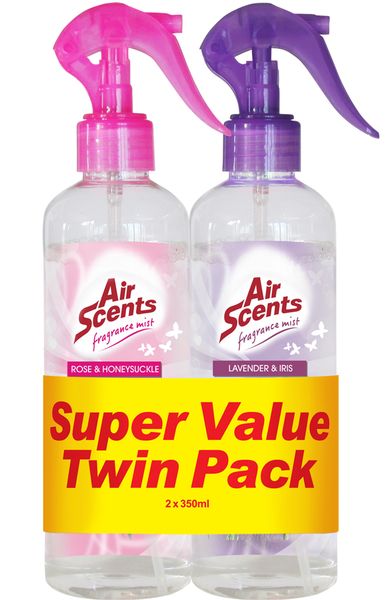 Shield Airscents Banded Pack 2 x 350ml Fragrance Mist Trigger Value Pack