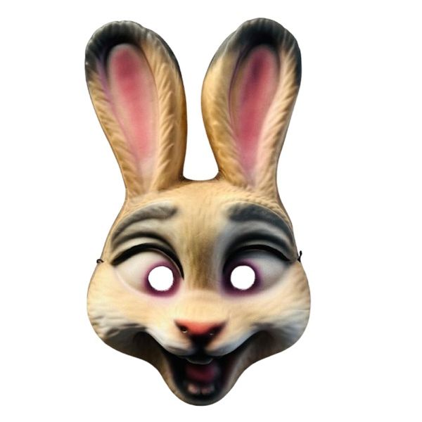 Easter Bunny Rabbit Plastic Mask - 22cm