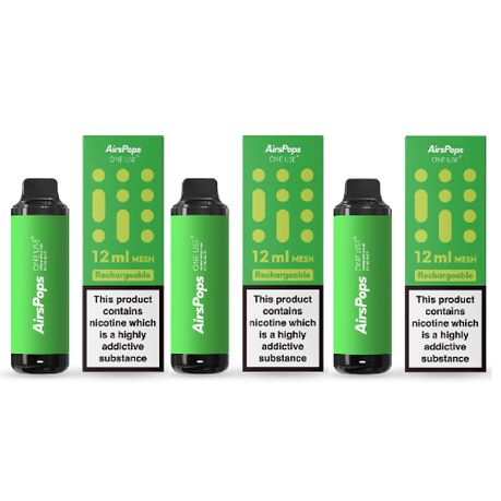 3 Pack AirsPops 12ml Mesh Disposable - Spearmint/Mixed Flavours, Shop  Today. Get it Tomorrow!