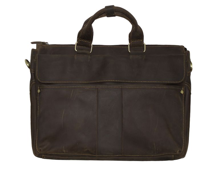 Fino 15''Full Grain Crazy horse waxed Genuine Leather Bag