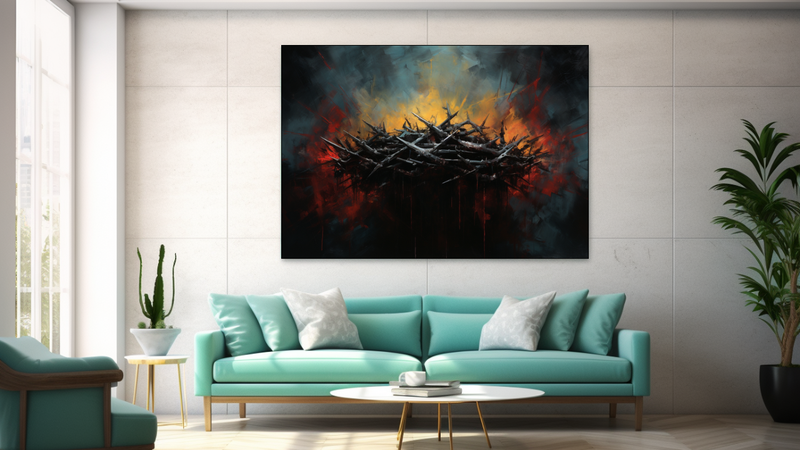 Canvas Wall Art - Crown of Thorns Abstract - JT0147