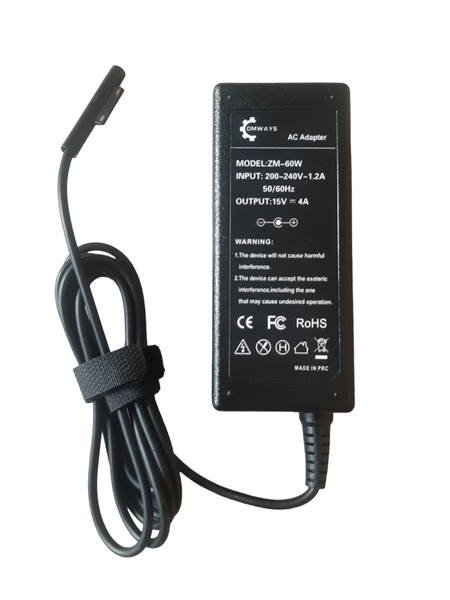 Comways - Replacement Charger For Microsoft Surface Book / Pro - 60W 15V 4A