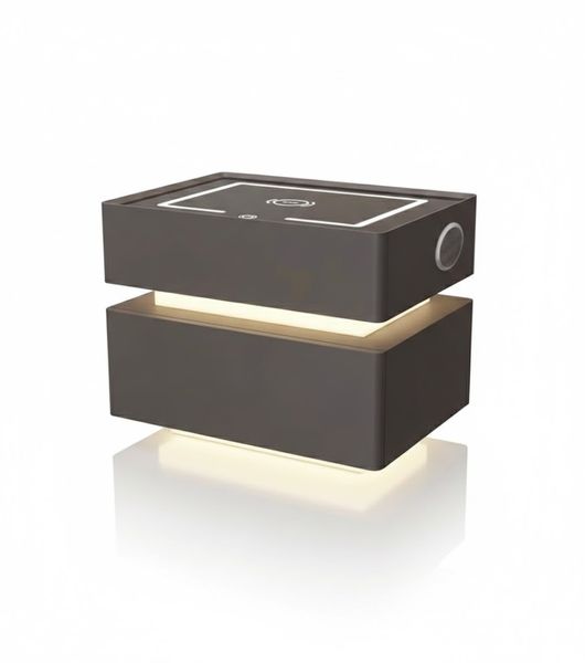 Modern Smart Bedside/Nightstand Table with BT Speakers &amp; Wireless Charging
