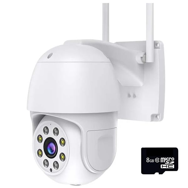 355 Motion Tracking HD Wireless Network Operated Security Camera &amp; 8GB SD