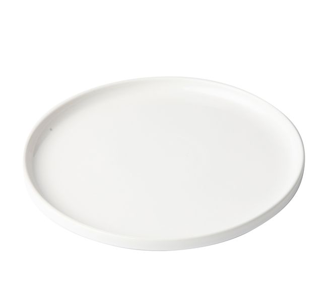 OMADA Flat Stackable White Dinner Plate Set of 4