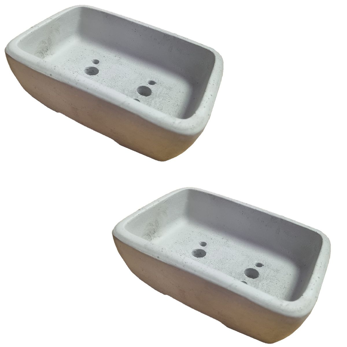 Concrete Bonsai planter pots set of 2 (14 x 10 x 4.5cm) Made in Cape