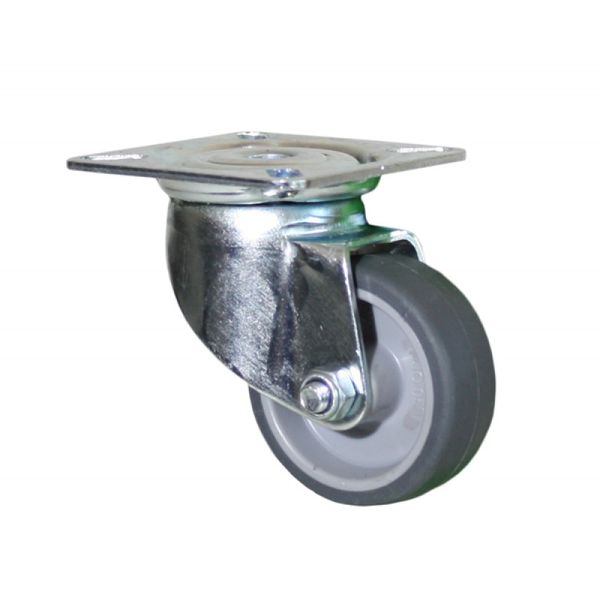 Caslad Plate Fitting Tpr Swivel Castor - DIY - 50mm - Bulk Pack of 6