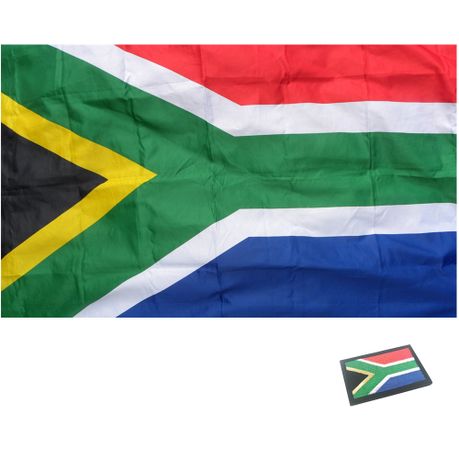 South African Flag 150 x 90cm + Hook & Loop Patch 8 x 5cm Embroidered, Shop Today. Get it Tomorrow!