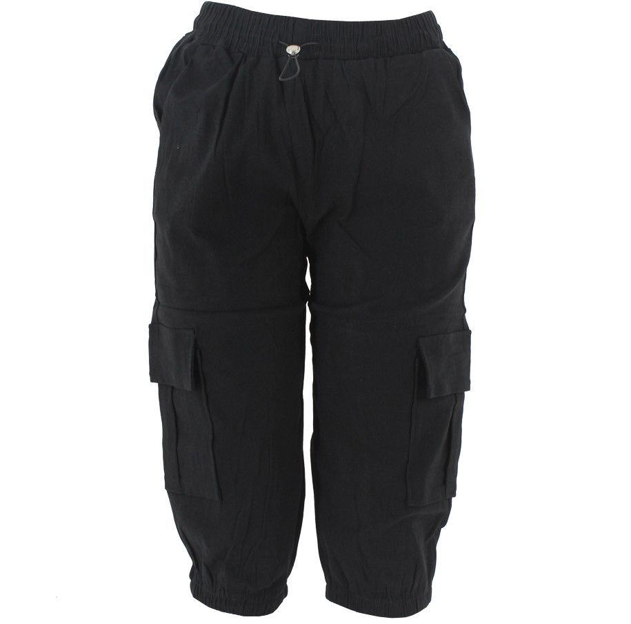 Purple & Prose Black Three Quarter Cargo Pants Buy Online in South