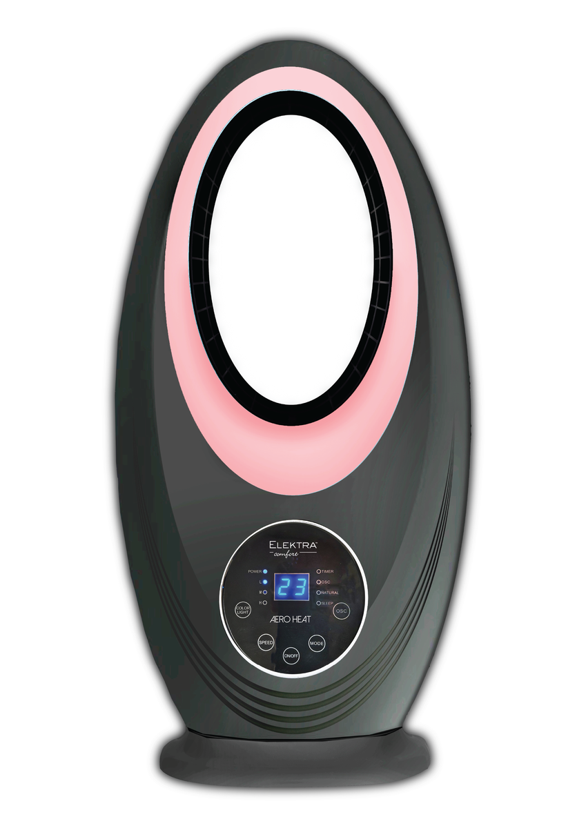 Elektra Fan Heater with Mood Light | Bladeless Aero Series