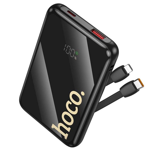 HOCO Q37 10000mAh Fast Charging Portable Power Bank with Built-in Cables