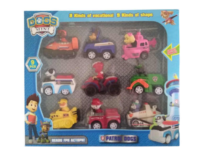 Dog Patrol - 9 Piece Multi Vehicle Set