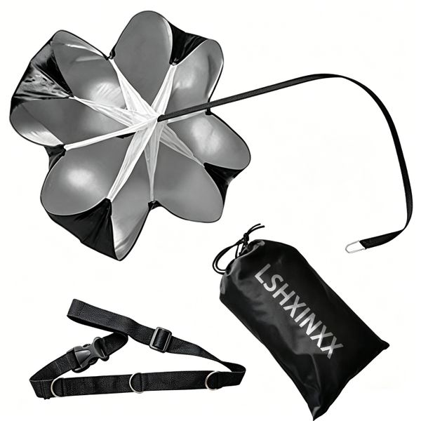 Running Speed Training 56" Parachute with Adjustable Strap, Free Carry Bag