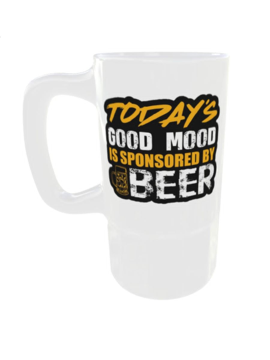 Sponsored By a Beer Printed Beer Mug Frosted Glass Shop Today. Get