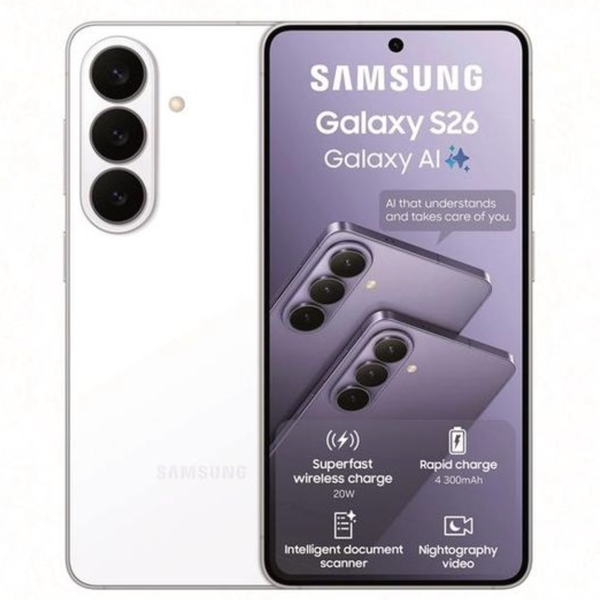 Samsung Galaxy S26 5G 256GB Smartphone - 6.3" 12GB RAM, Dual SIM White