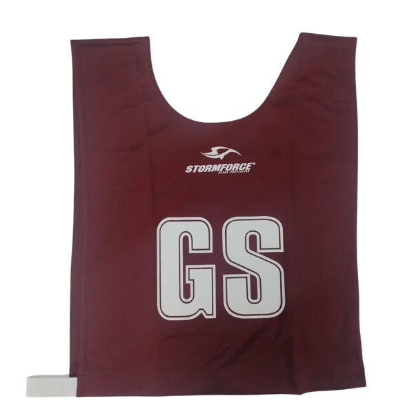 Stormforce Netball Bibs - Junior - Set of 7 Maroon