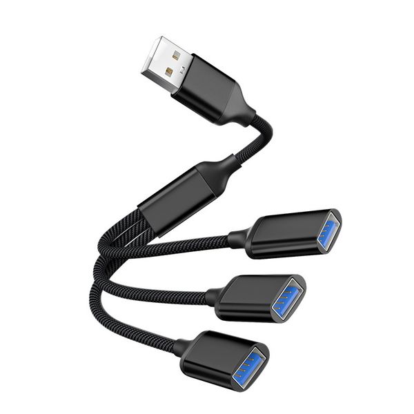 One-to-three extender, charging splitter, USB-C port, three-in-one