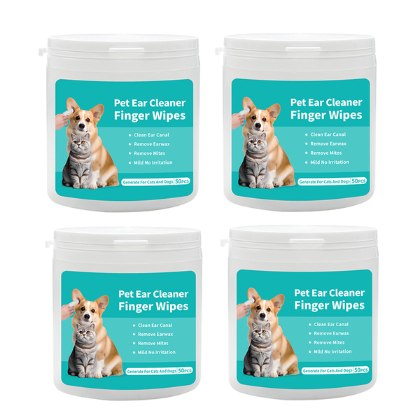 200 Piece Dog Cat Ears Cleaning Wipe Pet Otic Cleaner Soft For Ear Teeth Care