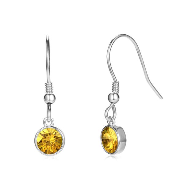 Crystalize 925 Silver November Birthstone Earrings with Swarovski Crystal