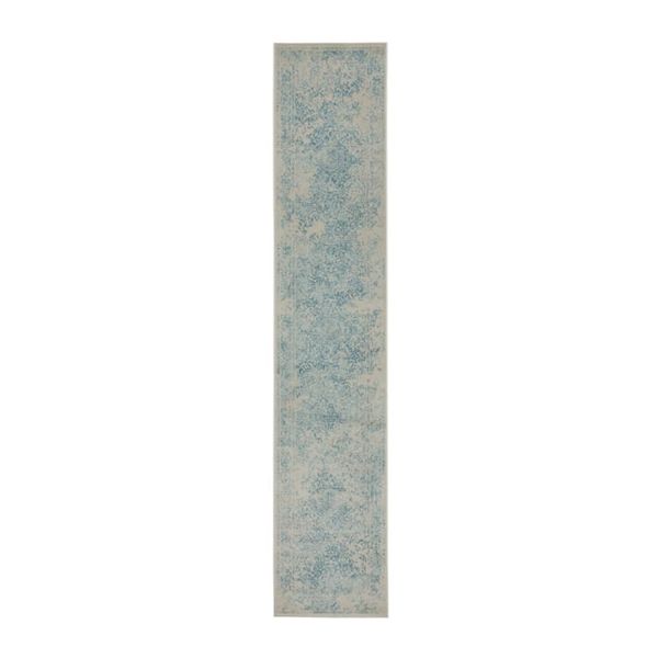 Rugs Original Vintage Flower Design Runner Teal