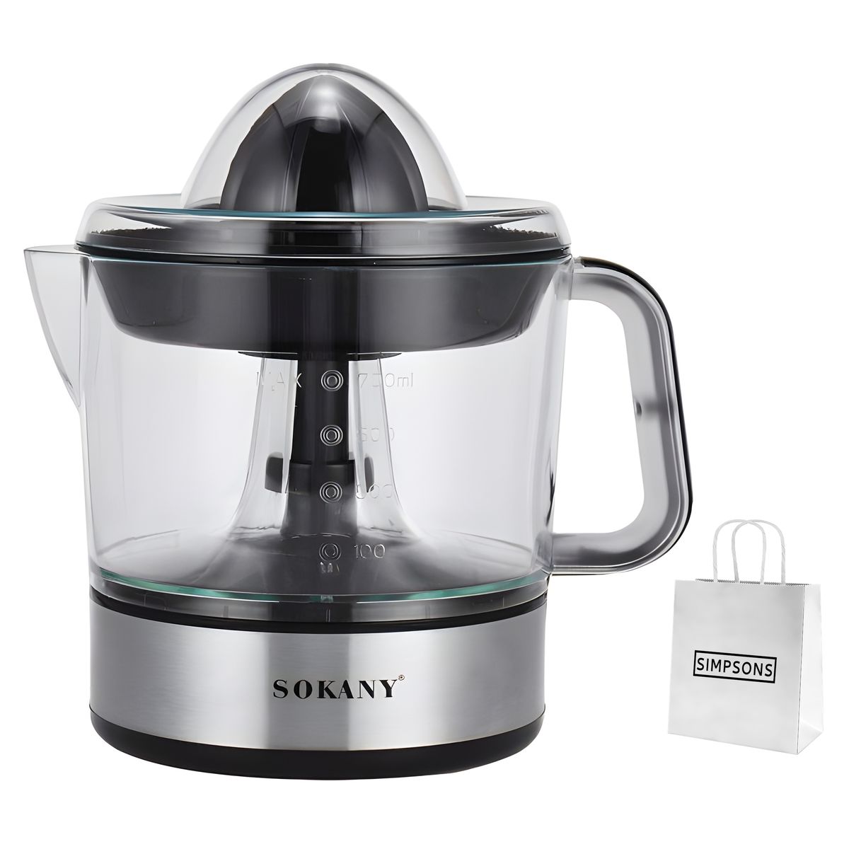 SOKANY JE623D 700ml Electric Citrus Juicer Press 45W + SIMPSONS Gift