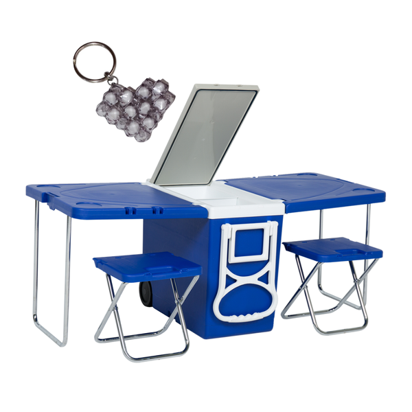 28 Liter Cooler Box Folding Table Chair Set and handmade keyholder