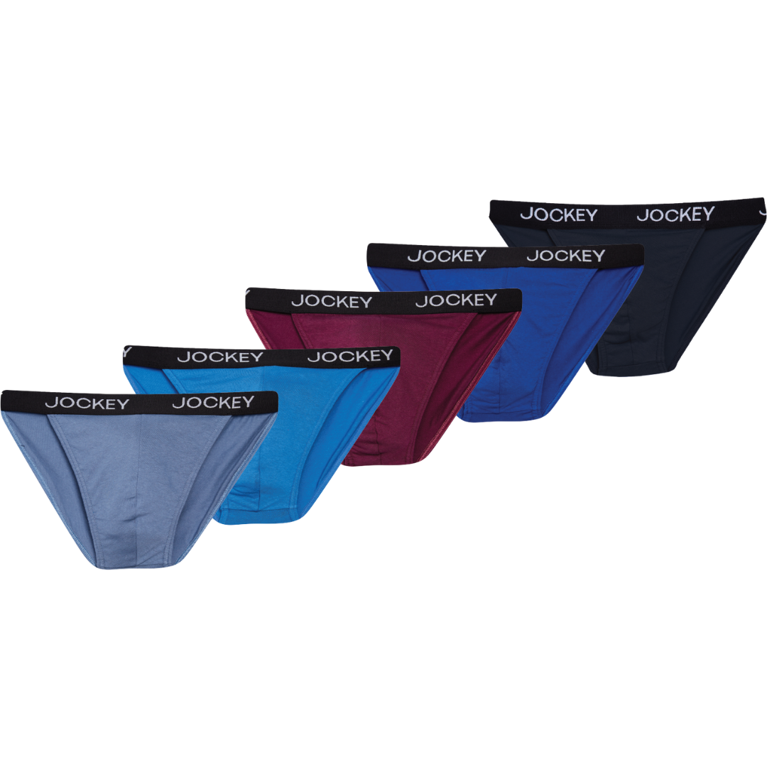 Jockey Underwear 5 Pack Cotton Tanga Mixed Plain Colours | Shop Today ...