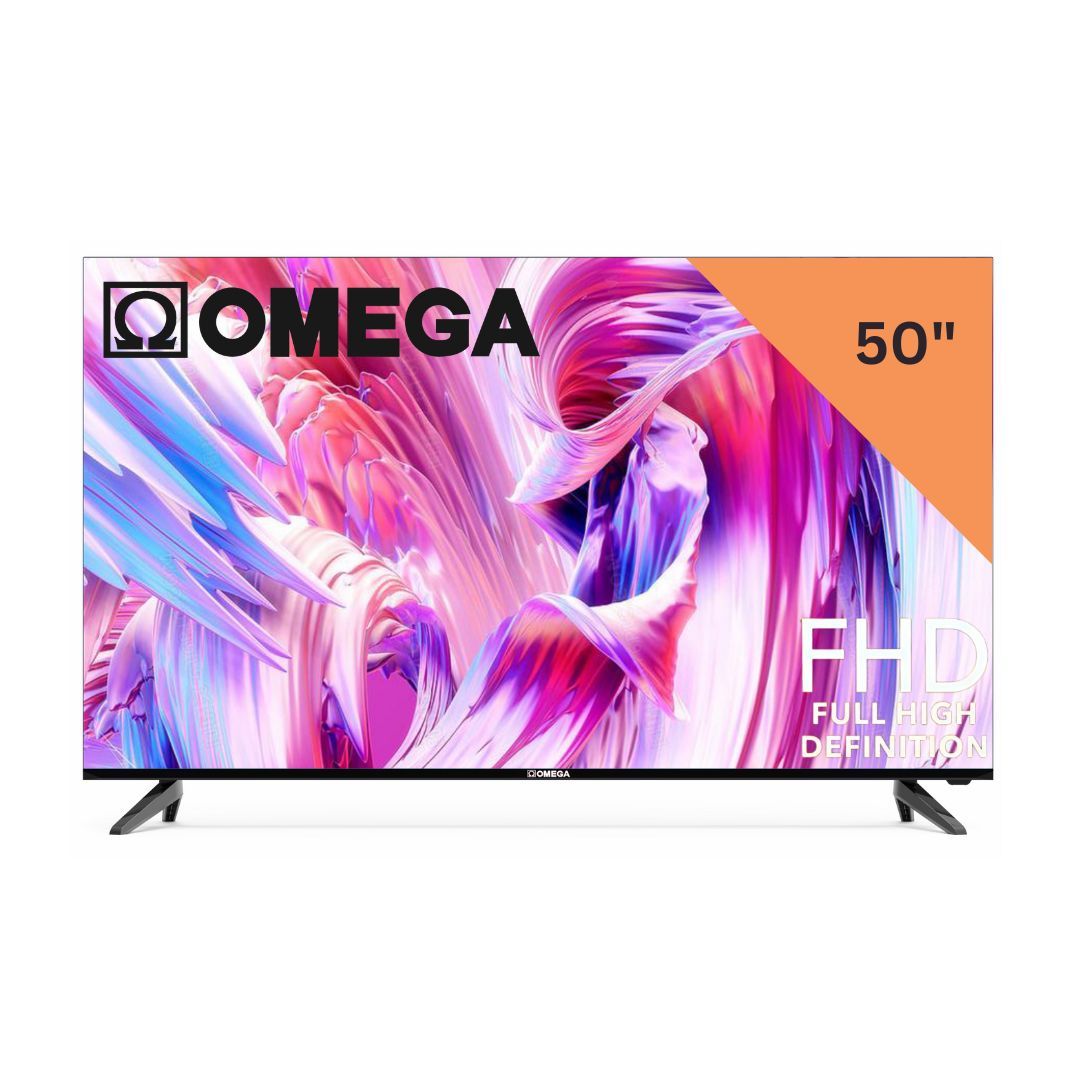 Omega 50" Smart Frameless Full HD TV with 1GB RAM and 8GB Storage