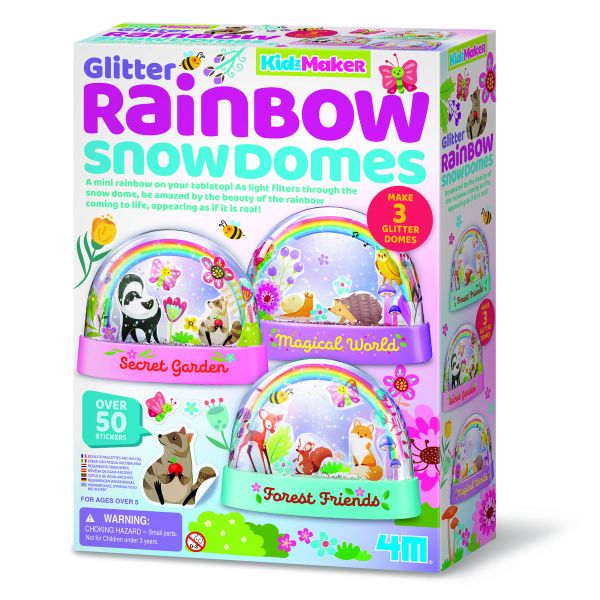 KidzMaker/Glitter Rainbow Snow Domes