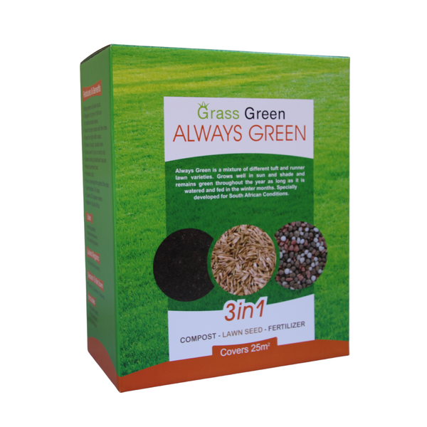 Lawn Seed - Always Green 3 in 1 - Covers 25 m2