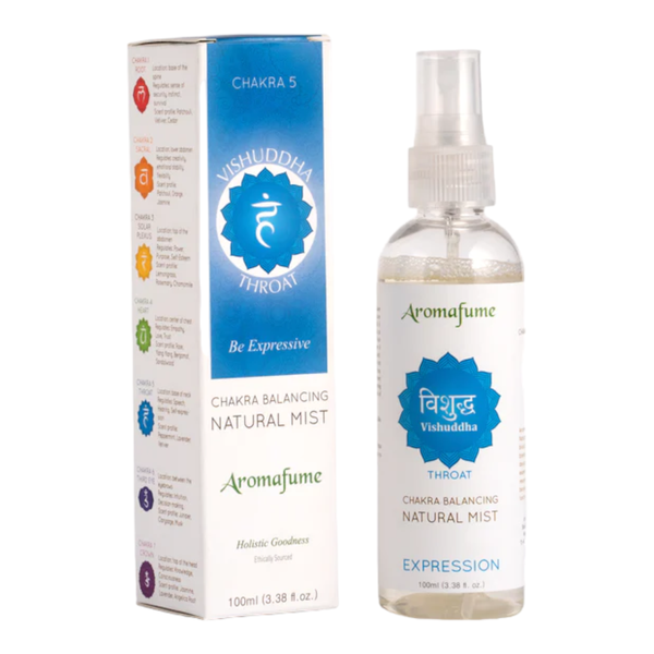 Aromafume Vishuddha: Throat Chakra Expressive Incense Smudge Spray 100ml