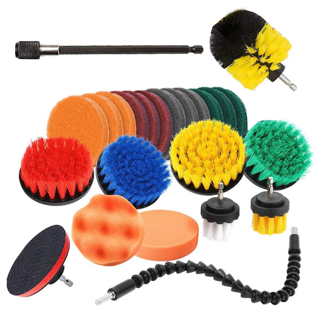 24in1 Drill Brush Attachment Set for Bathroom Kitchen Tub Tile