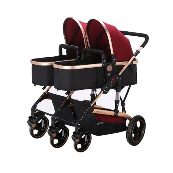 Twin Baby Pram/Stroller-Maroon | Buy Online in South Africa | takealot.com